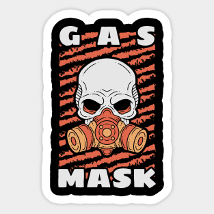 Skull with gas mask Sticker